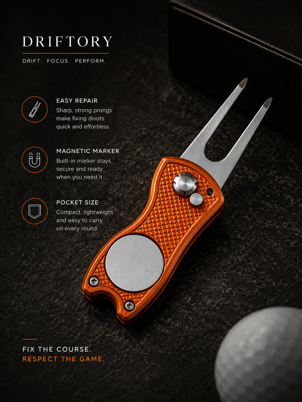 1pc Foldable Golf Divot Repair