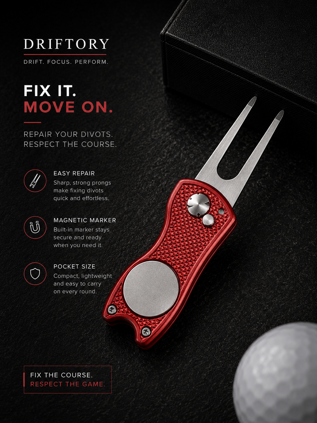 1pc Foldable Golf Divot Repair