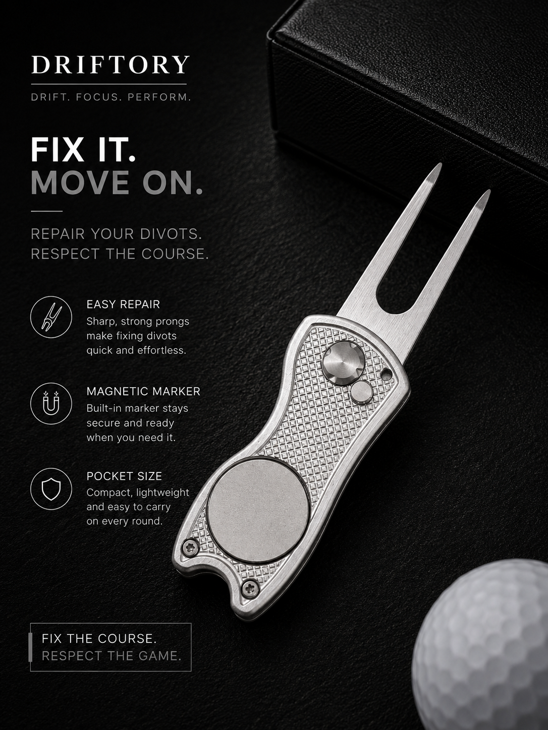 1pc Foldable Golf Divot Repair