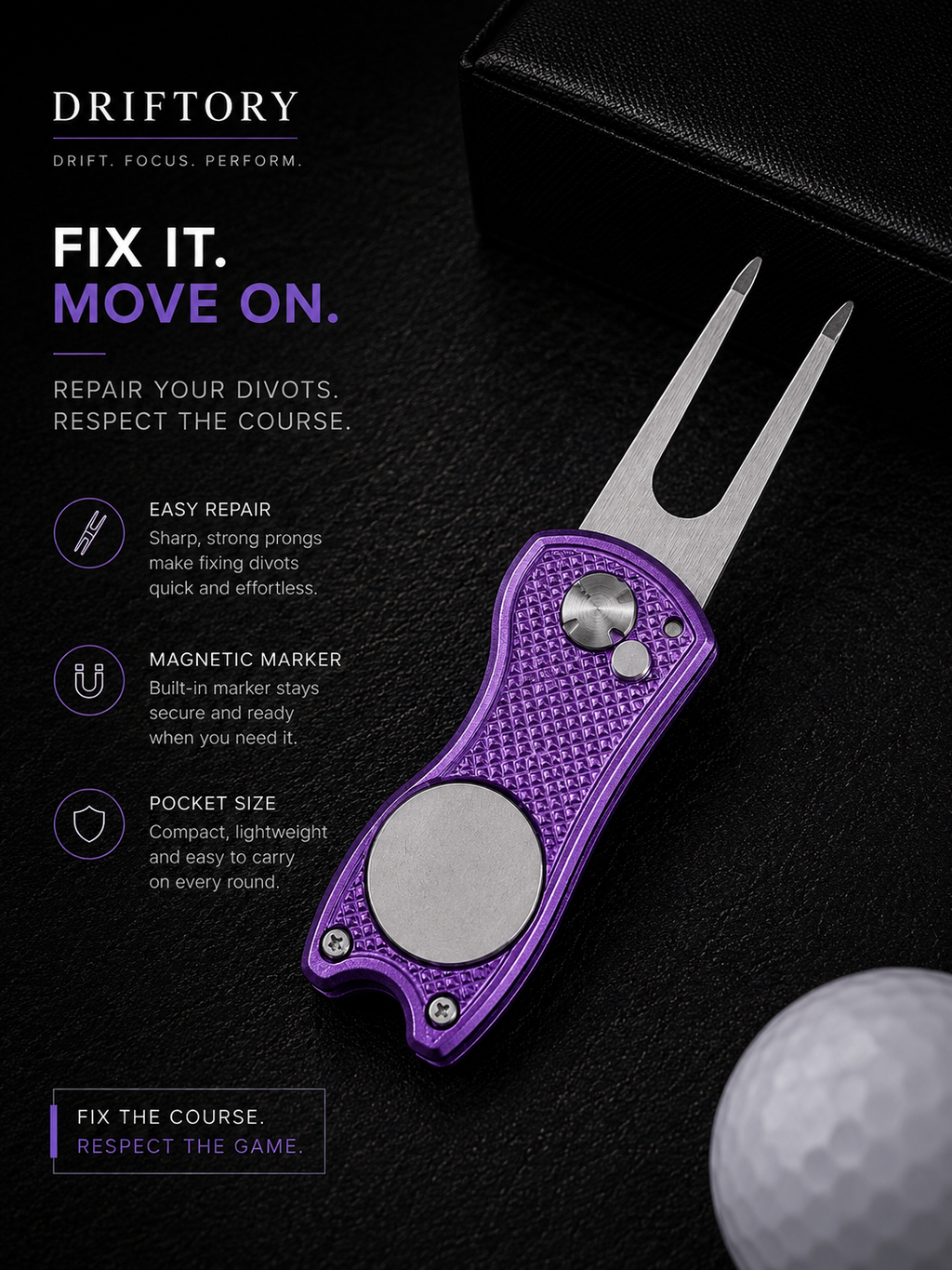 1pc Foldable Golf Divot Repair