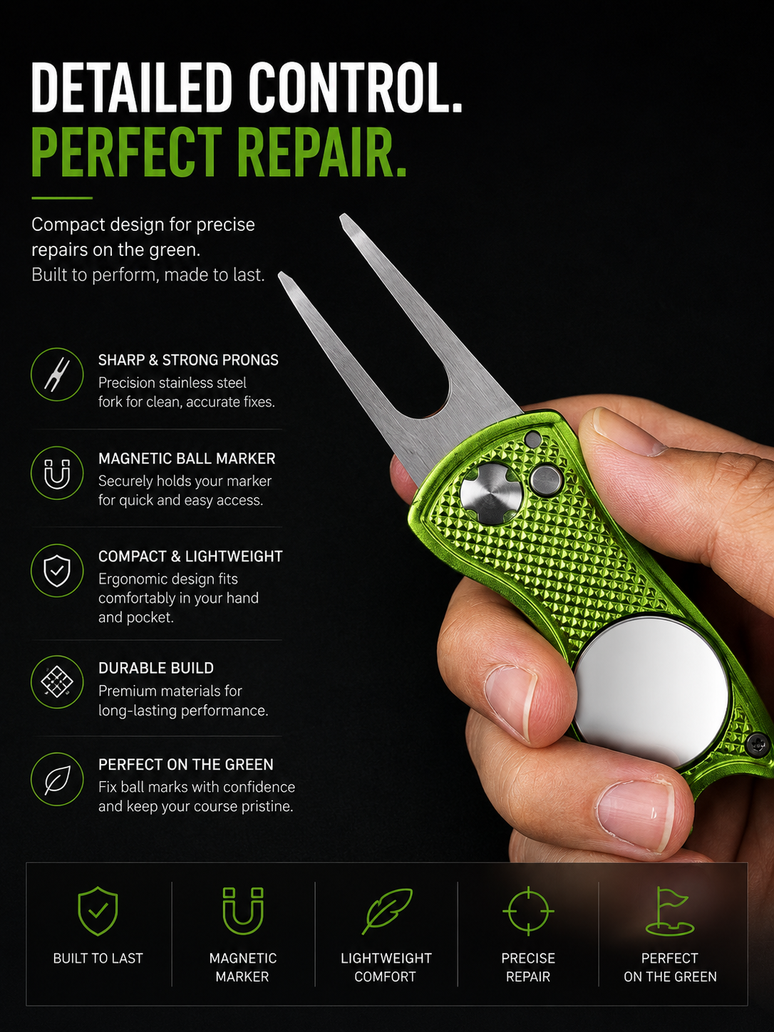 1pc Foldable Golf Divot Repair