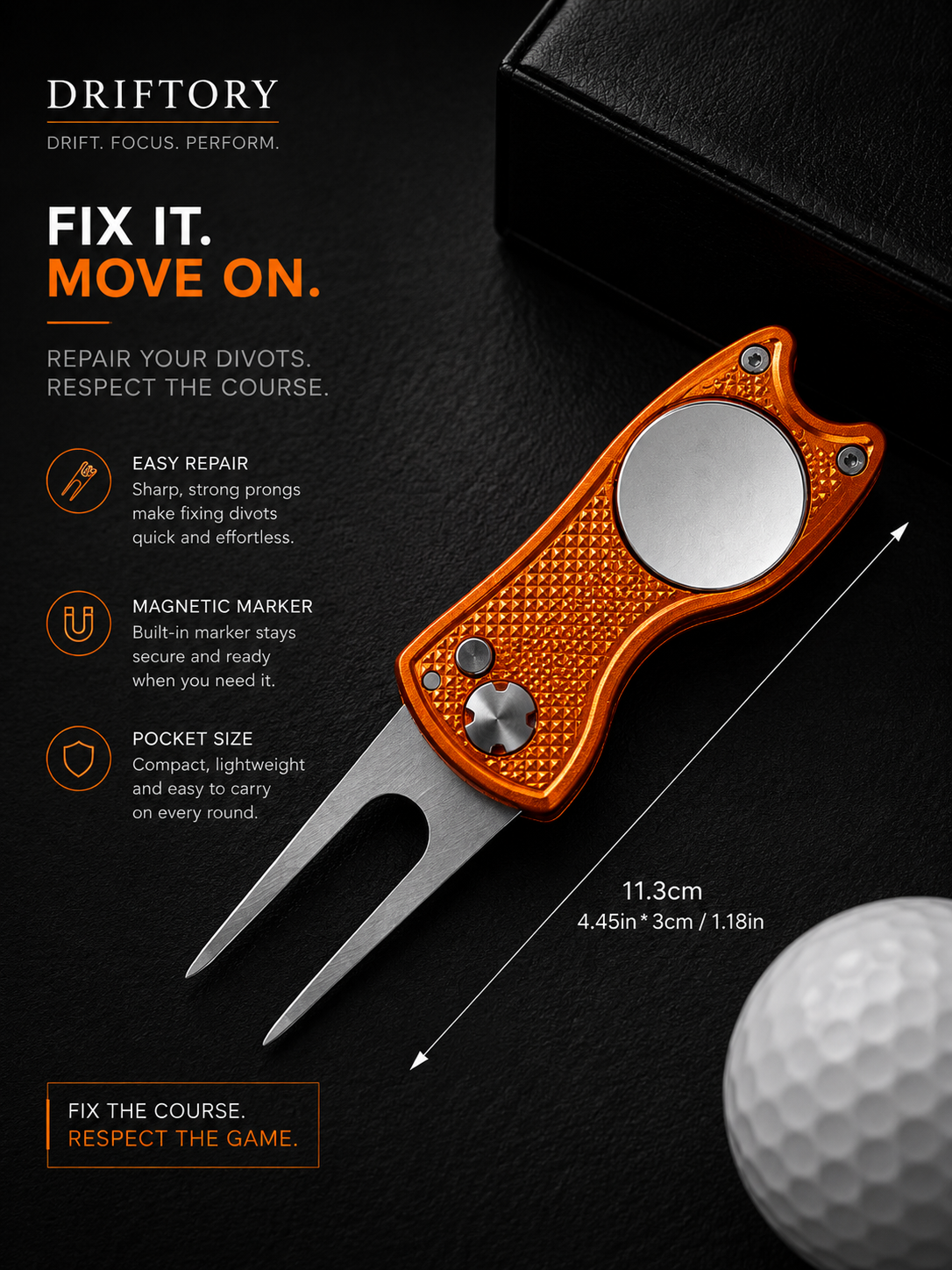 1pc Foldable Golf Divot Repair