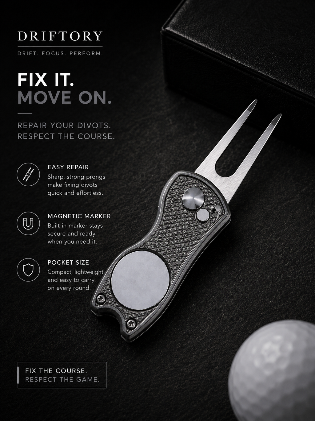 1pc Foldable Golf Divot Repair