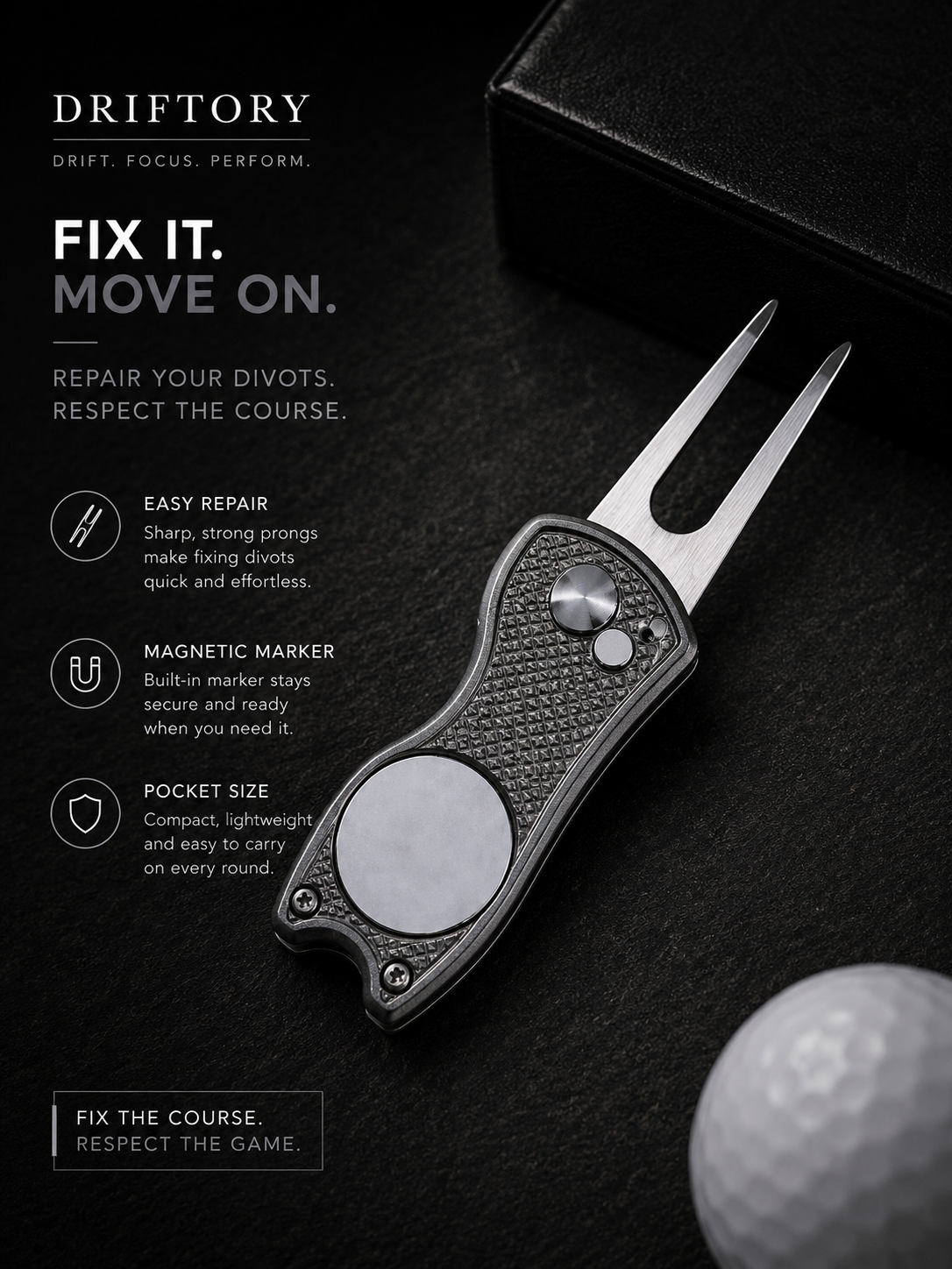 1pc Foldable Golf Divot Repair