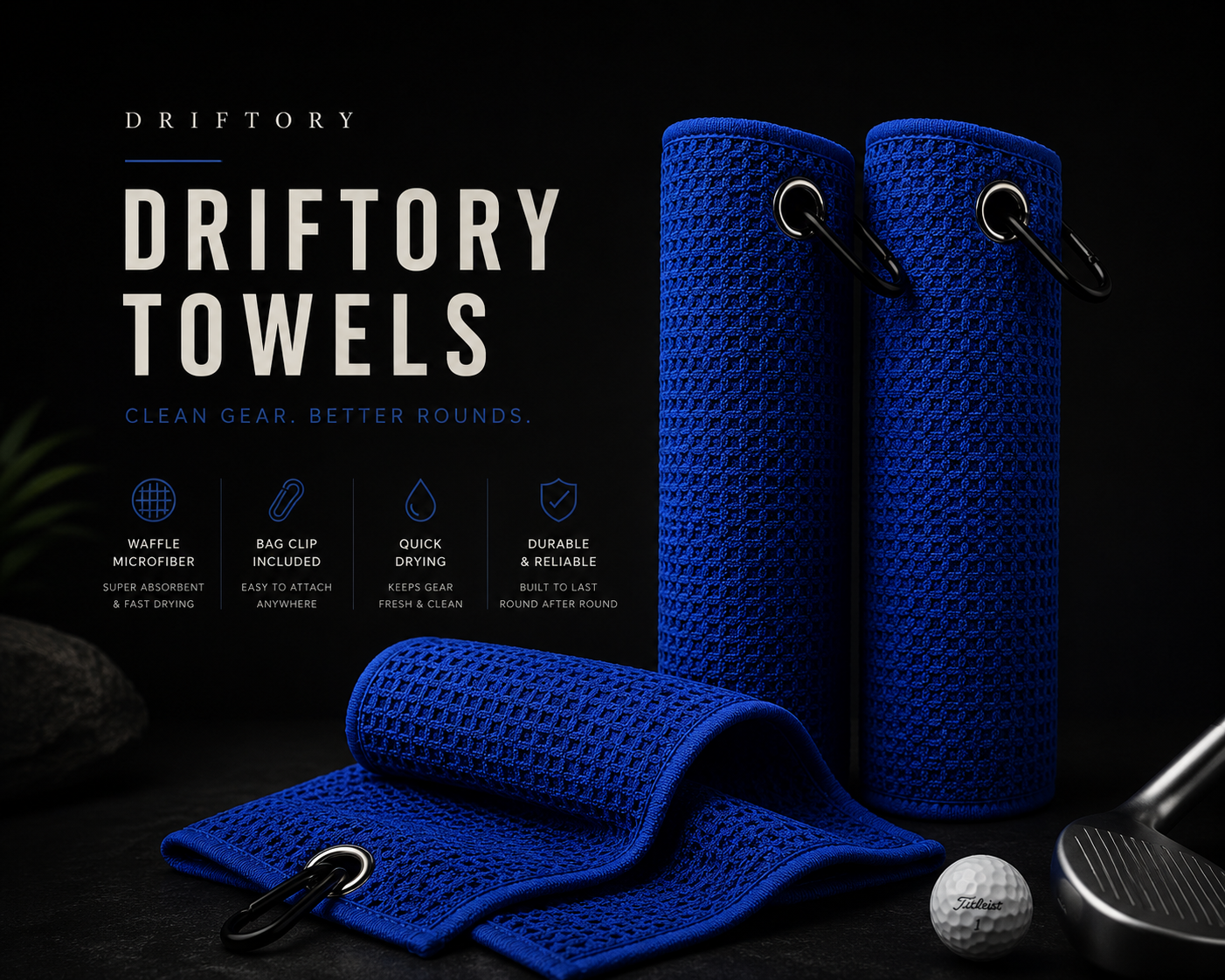 3 Pack Quality Golf Towels