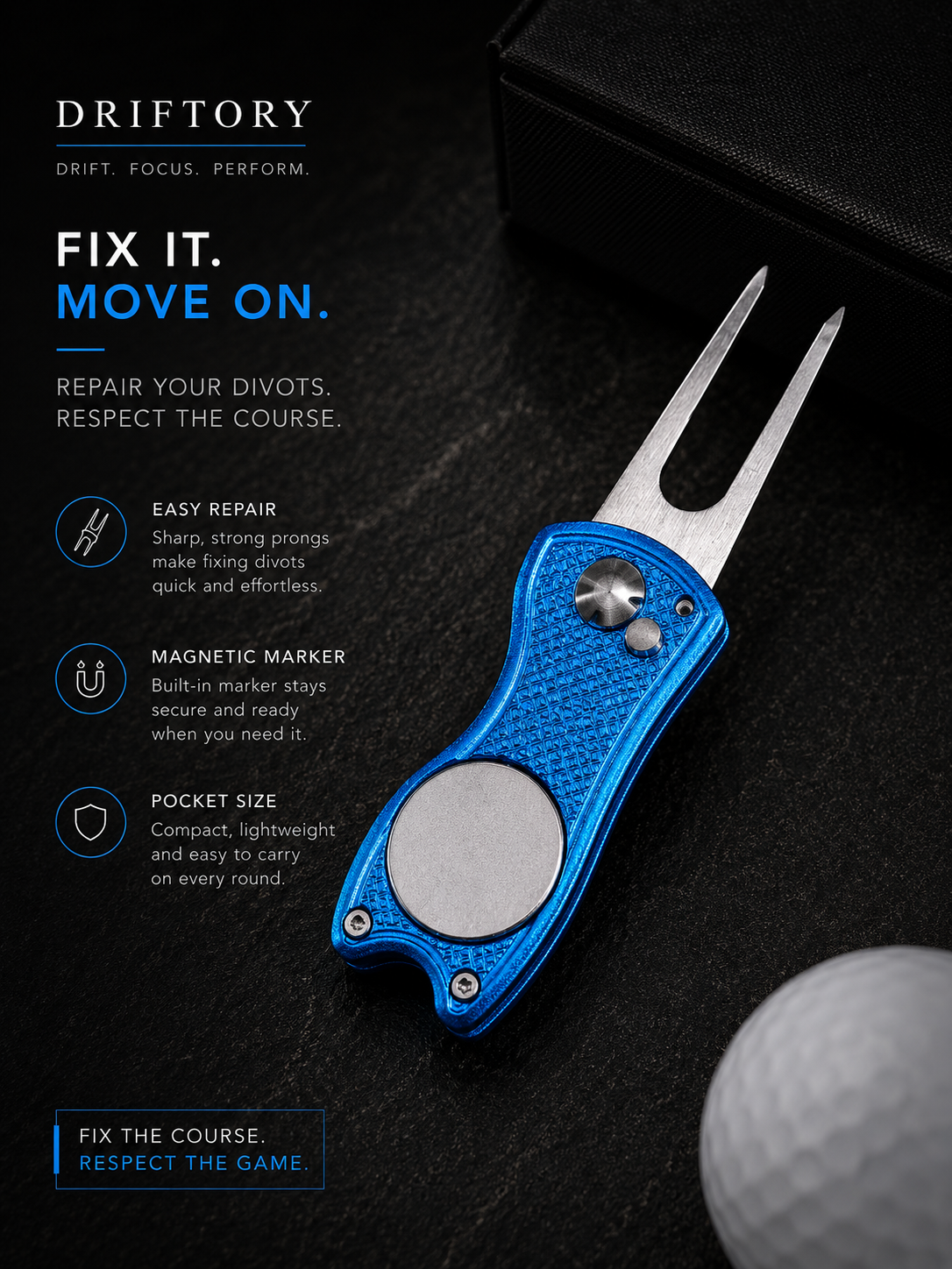 1pc Foldable Golf Divot Repair