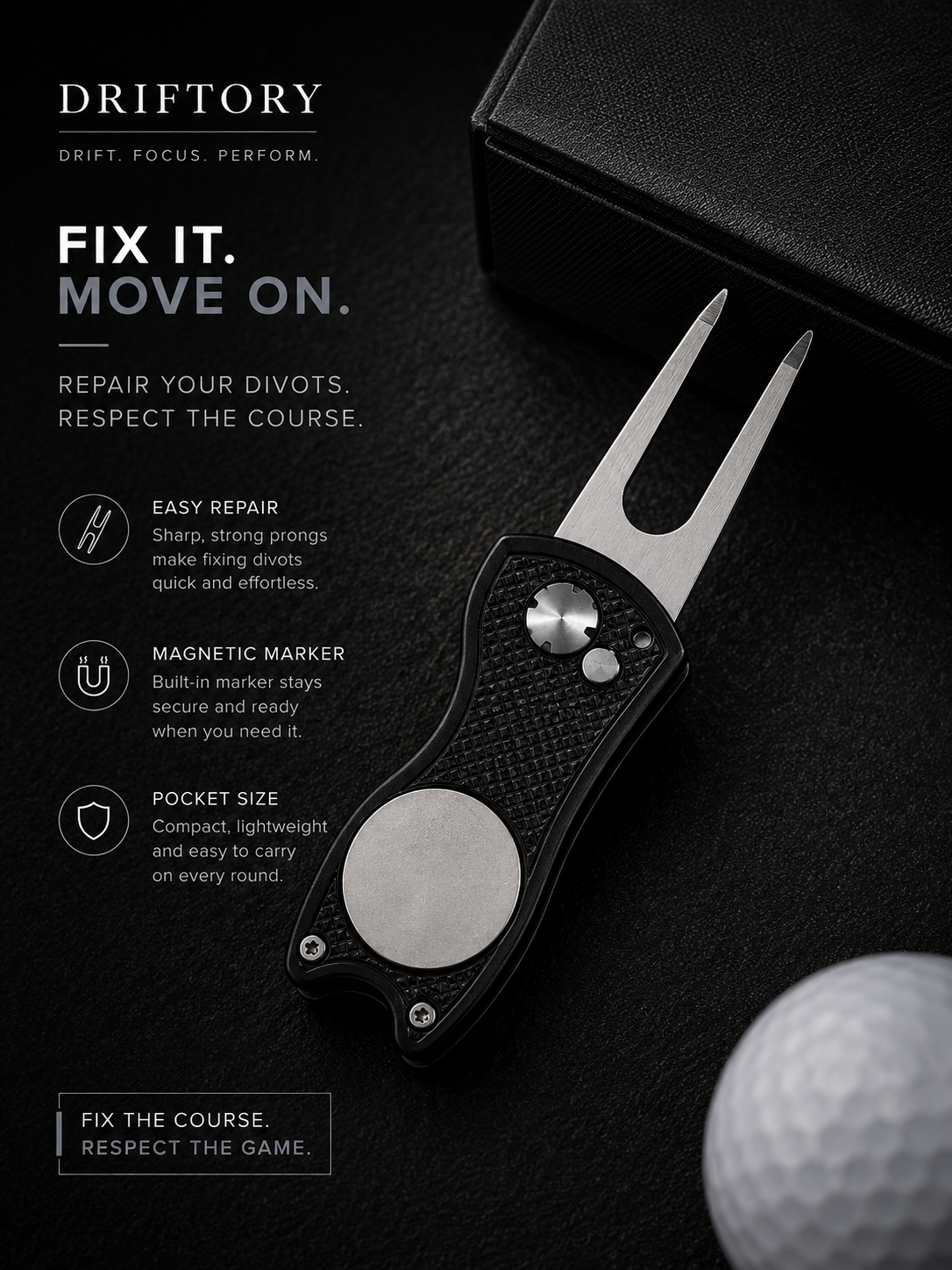 1pc Foldable Golf Divot Repair