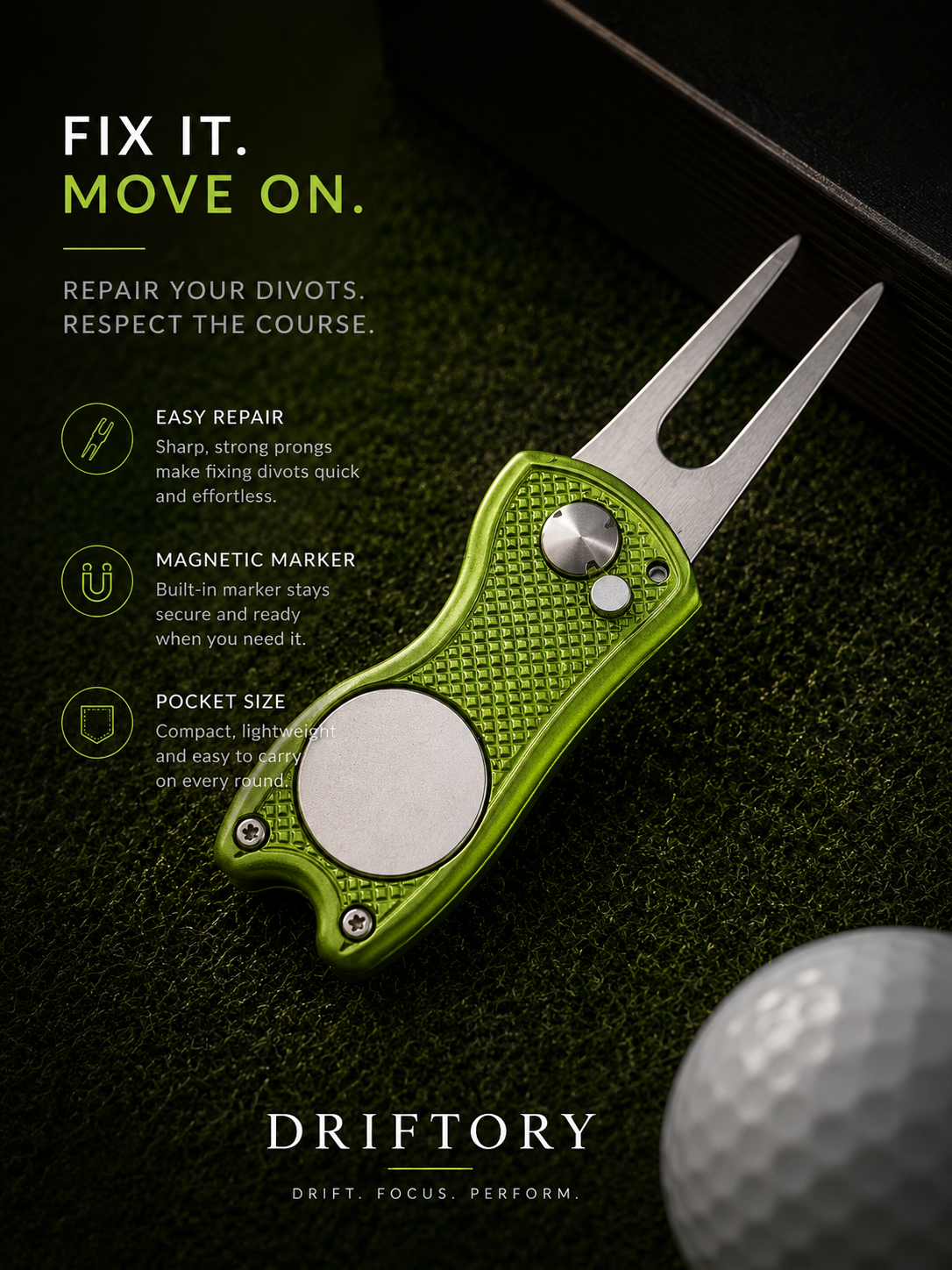 1pc Foldable Golf Divot Repair